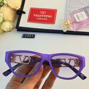 Valentino 22051 Squared Sunglasses Acetate Frame with Vlogo Crystals Purple