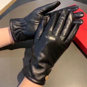 Valentino Gloves Women Sheepskin with VLogo Black