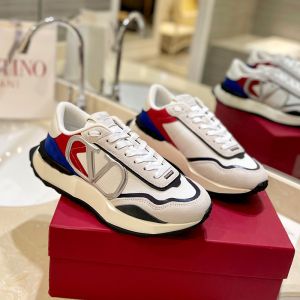 Valentino Netrunner Sneakers With Vlogo Unisex Lace And Suede White