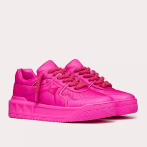 Valentino One Stud XL Low-Top Sneakers Unisex Nappa Leather Rose