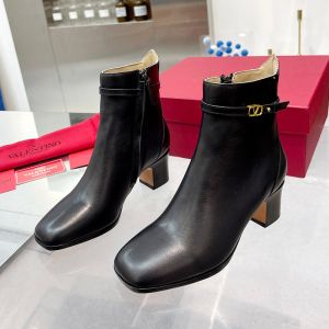 Valentino Tan-Go Ankle Boots 45mm Women Calfskin Black