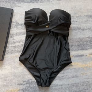 Valentino Twisted One Piece Swimsuit Women Lycra Black