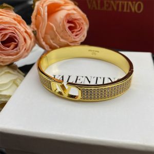 Valentino VLogo Signature Bracelet In Metal With Swarovski Crystals Gold