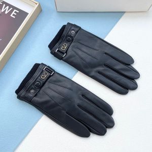 Valentino VLogo Signature Gloves Men Sheepskin Black