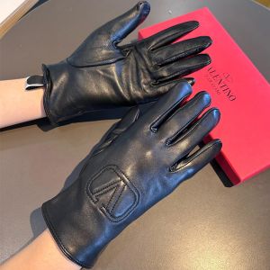 Valentino VLogo  Embossed Gloves Women Sheepskin Black