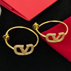 Valentino VLogo Signature Ring Earrings In Metal With Crystals Crystals Gold