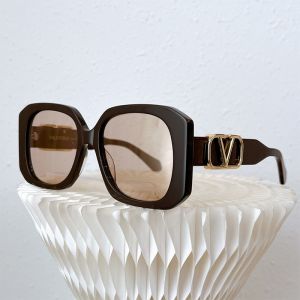 Valentino VLS-205A Squared Sunglasses Acetate Frame with Vlogo Coffee