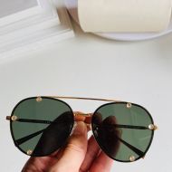 Valentino VA2045 Round Sunglasses Metal Frame With Crystal Studs Green