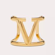 Valentino Large VLogo Signature Bracelet In Metal Gold