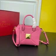 Valentino Garavani Small One Stud Handbag In Nappa Lambskin Pink