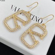 Valentino Garavani VLogo Signature Crystals Earrings In Gold