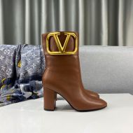 Valentino Garavani Cow Leather Ankle Boots Women Brown